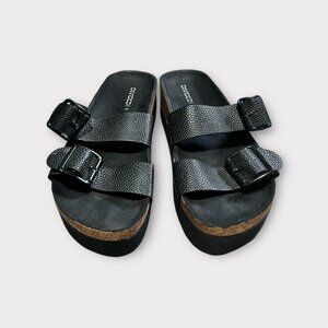 H&M Double Strap Buckle Sandals | Platform Slides | Size EU 39 / US 8